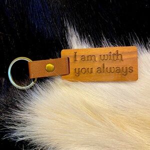 Handmade wooden keychain